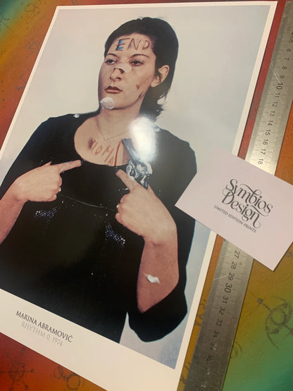 MARINA ABRAMOVIC - RHYTHM 0 -Symbios Design - Rare Glossy Print