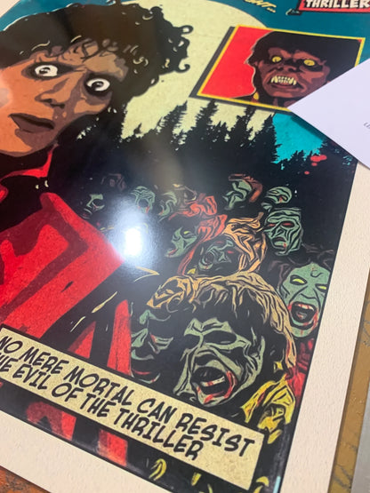 MICHAEL JACKSON - COMIC EDITION - Symbios Design - Rare Glossy Print