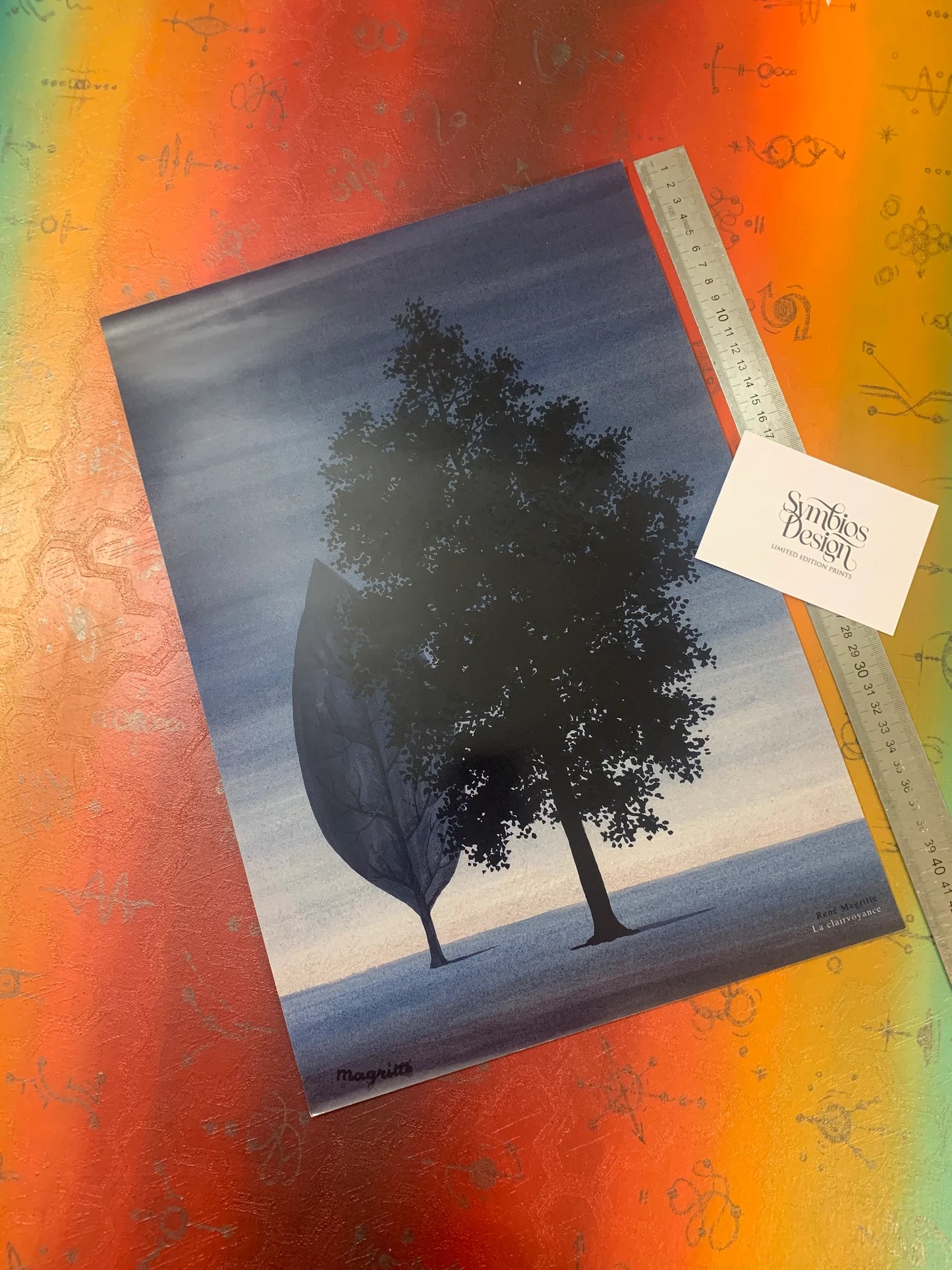 MAGRITTE - LA CLAIRVOYANCE - Symbios Design - Rare Glossy Print