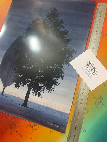 MAGRITTE - LA CLAIRVOYANCE - Symbios Design - Rare Glossy Print