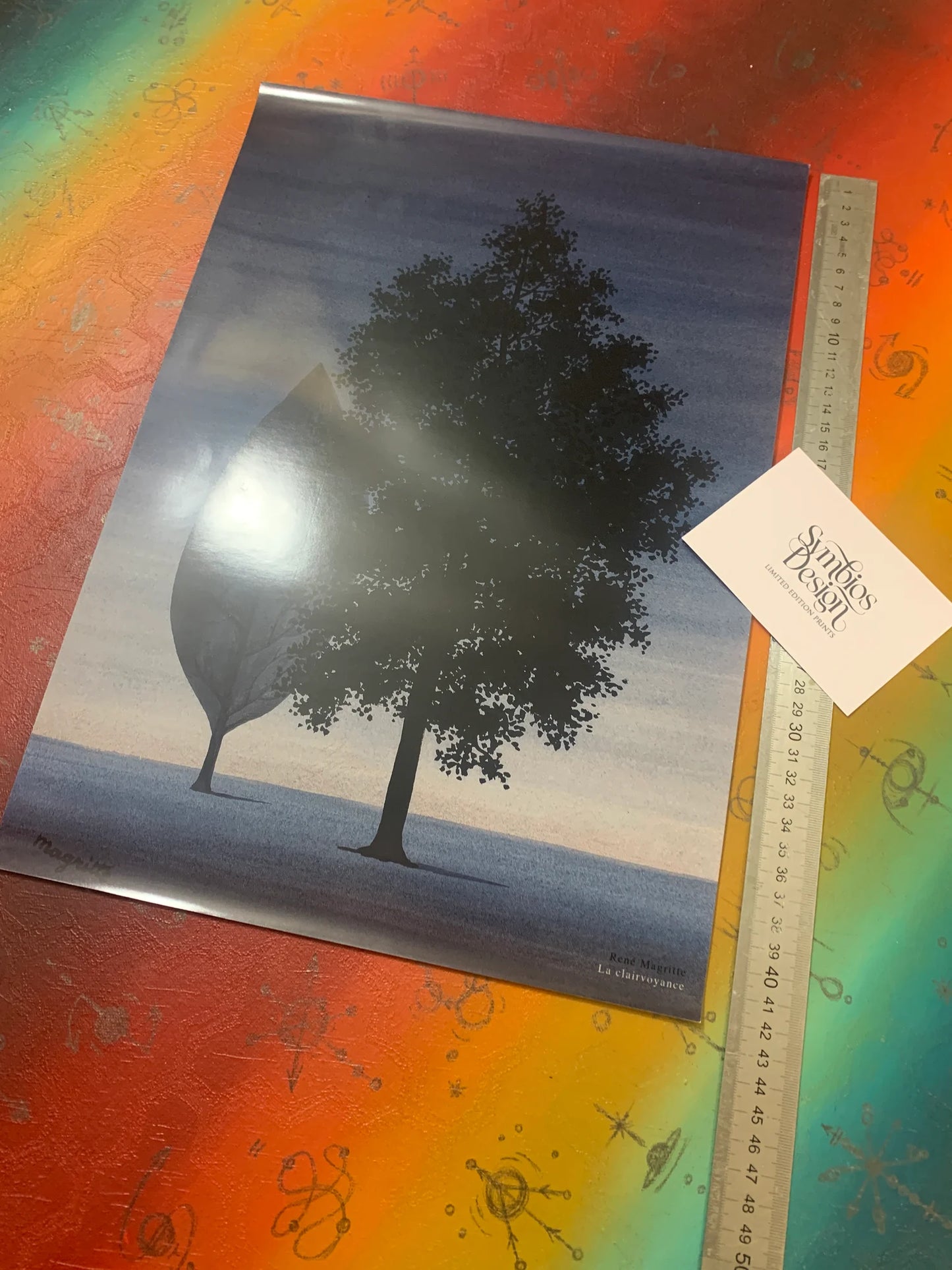 MAGRITTE - LA CLAIRVOYANCE - Symbios Design - Rare Glossy Print