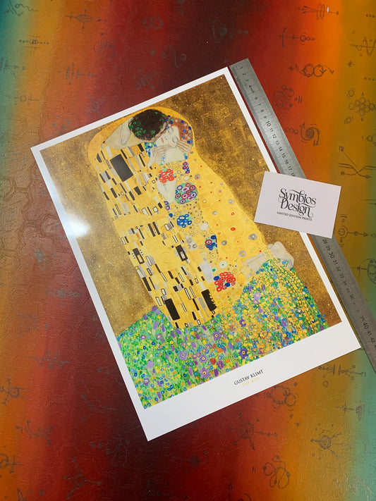 GUSTAV KLIMT - LE BAISER - SYMBIOS DESIGN - RARE POSTER PHOTO PRINT