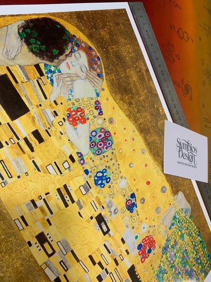 GUSTAV KLIMT - THE KISS - Symbios Design - Rare Glossy Print