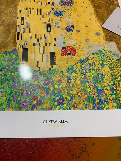 GUSTAV KLIMT - THE KISS - Symbios Design - Rare Glossy Print