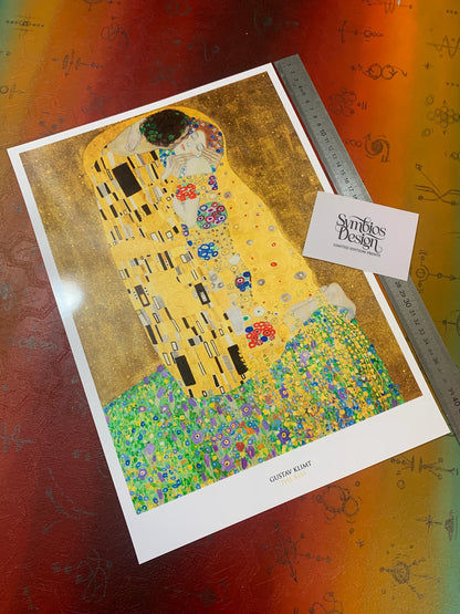 GUSTAV KLIMT - THE KISS - Symbios Design - Rare Glossy Print