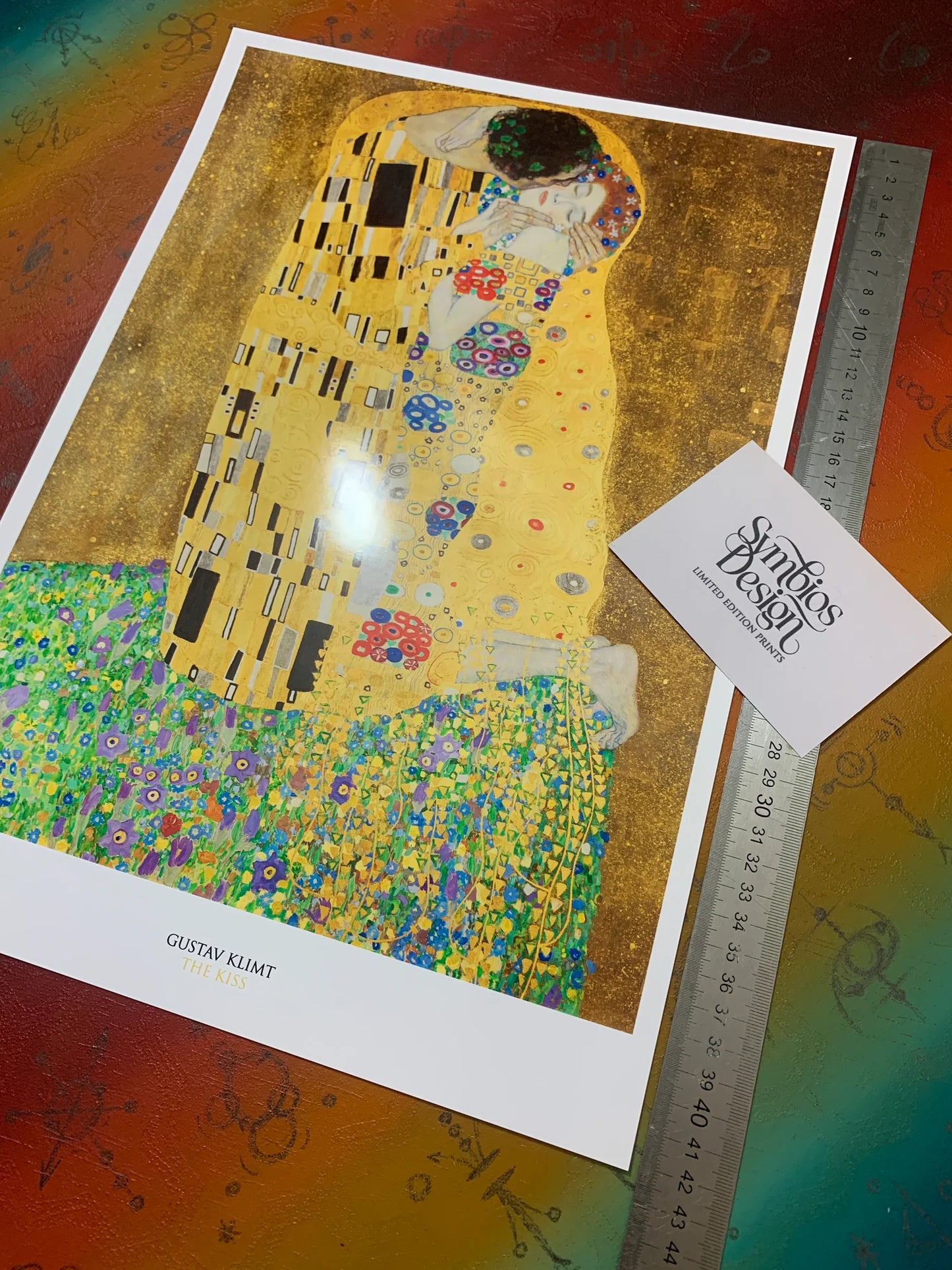GUSTAV KLIMT - THE KISS - Symbios Design - Rare Glossy Print