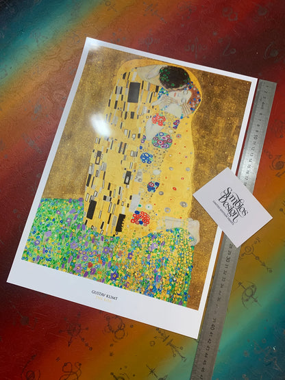 GUSTAV KLIMT - THE KISS - Symbios Design - Rare Glossy Print