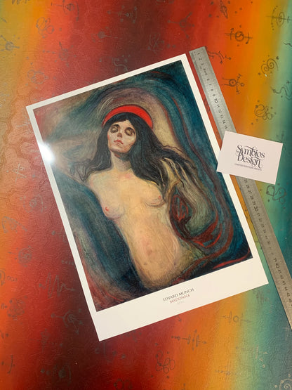 EDVARD MUNCH - MADONNA - Symbios Design - Rare Glossy Print