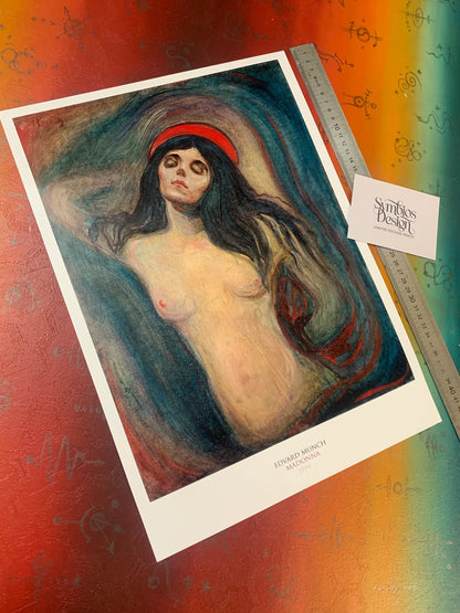 EDVARD MUNCH - MADONNA - Symbios Design - Rare Glossy Print