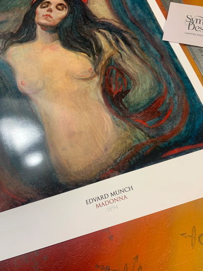 EDVARD MUNCH - MADONNA - Symbios Design - Rare Glossy Print