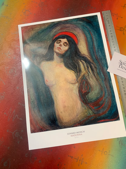 EDVARD MUNCH - MADONNA - Symbios Design - Rare Glossy Print