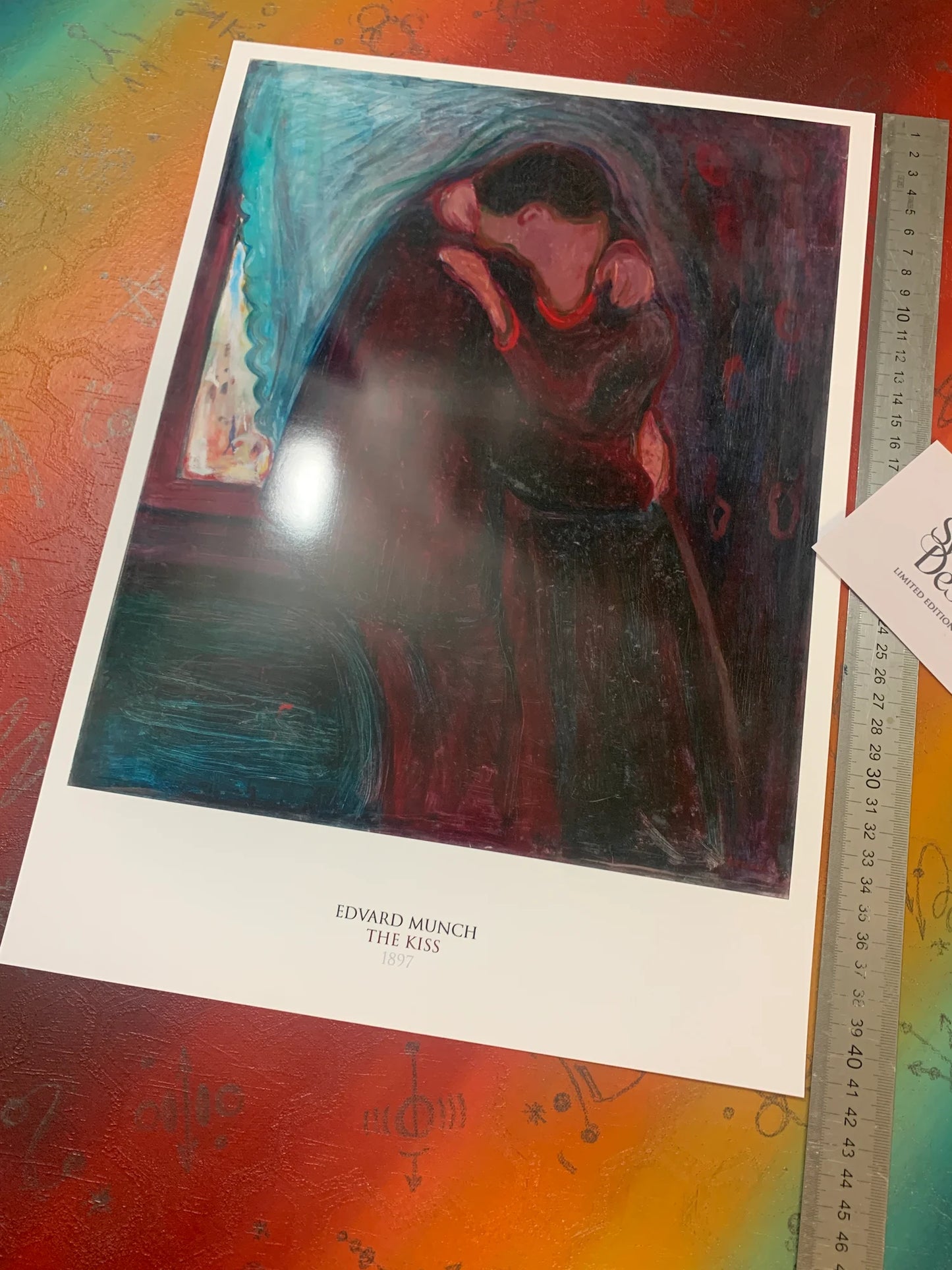 EDVARD MUNCH - THE KISS - Symbios Design - Rare Glossy Print