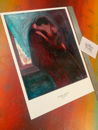 EDVARD MUNCH - THE KISS - Symbios Design - Rare Glossy Print