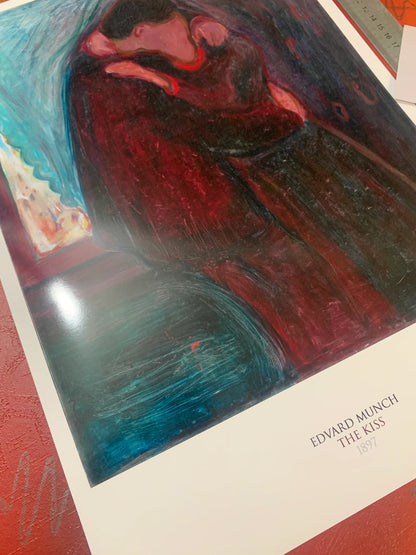 EDVARD MUNCH - THE KISS - Symbios Design - Rare Glossy Print