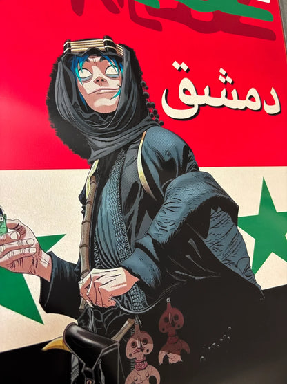 GORILLAZ - DAMASCUS II - Symbios Design - Rare Glossy Print