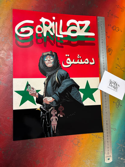 GORILLAZ - DAMASCUS II - Symbios Design - Rare Glossy Print