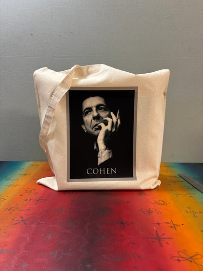 LEONARD COHEN - Sac fourre-tout : Coton certifié Oeko-Tex, réutilisable