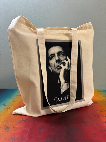 LEONARD COHEN - Sac fourre-tout : Coton certifié Oeko-Tex, réutilisable