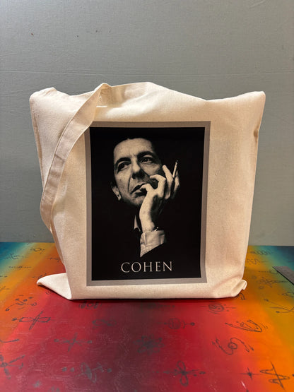 LEONARD COHEN - Sac fourre-tout : Coton certifié Oeko-Tex, réutilisable