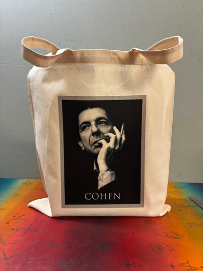 LEONARD COHEN - Sac fourre-tout : Coton certifié Oeko-Tex, réutilisable