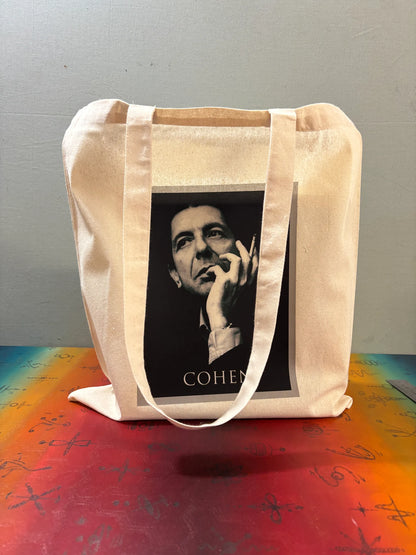 LEONARD COHEN - Sac fourre-tout : Coton certifié Oeko-Tex, réutilisable