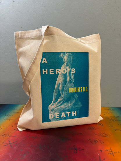 FONTAINES DC - A HEROS DEATH - Tote Bag – Oeko-Tex Certified Cotton Reusable Bag
