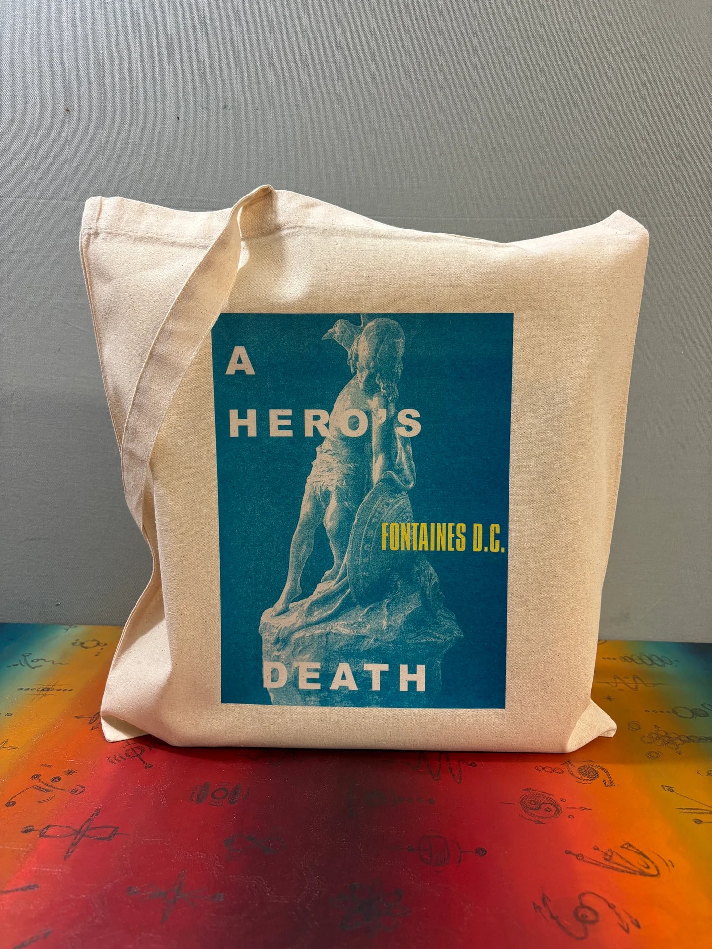 FONTAINES DC - A HEROS DEATH - Tote Bag – Oeko-Tex Certified Cotton Reusable Bag