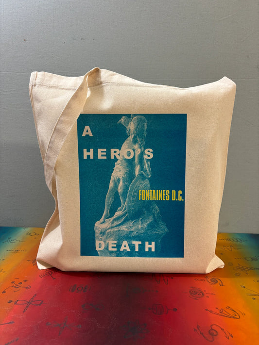 FONTAINES DC - A HEROS DEATH - Tote Bag – Oeko-Tex Certified Cotton Reusable Bag