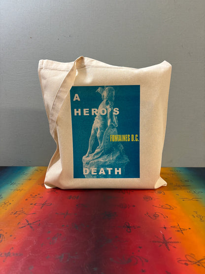 FONTAINES DC - A HEROS DEATH - Tote Bag – Oeko-Tex Certified Cotton Reusable Bag