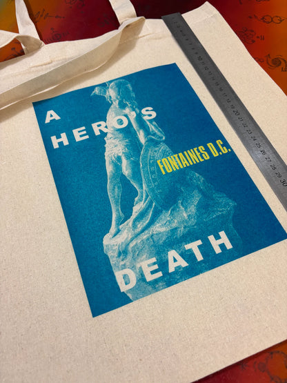 FONTAINES DC - A HEROS DEATH - Tote Bag – Oeko-Tex Certified Cotton Reusable Bag
