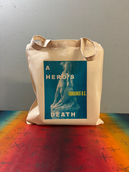 FONTAINES DC - A HEROS DEATH - Tote Bag – Oeko-Tex Certified Cotton Reusable Bag