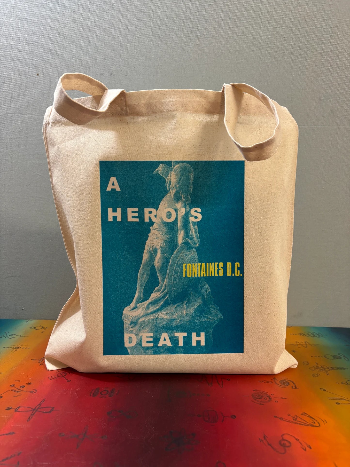 FONTAINES DC - A HEROS DEATH - Tote Bag – Oeko-Tex Certified Cotton Reusable Bag