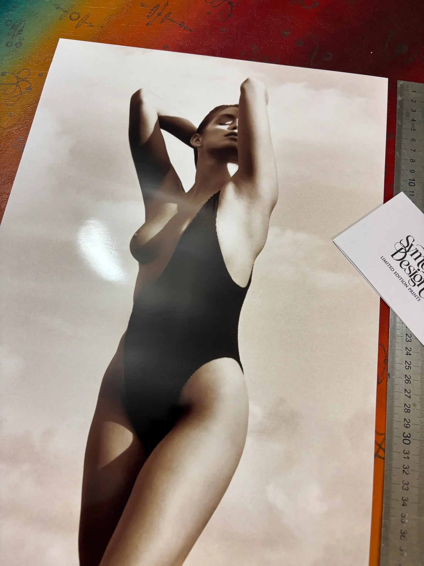 CINDY CRAWFORD - Symbios Design - Rare glossy print