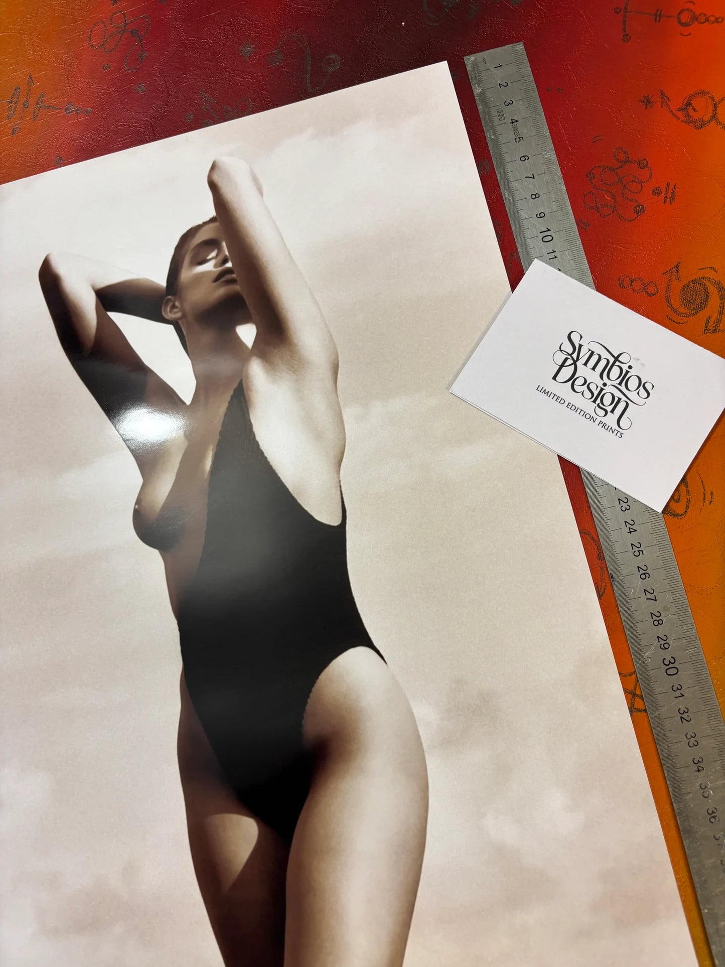 CINDY CRAWFORD - Symbios Design - Rare glossy print