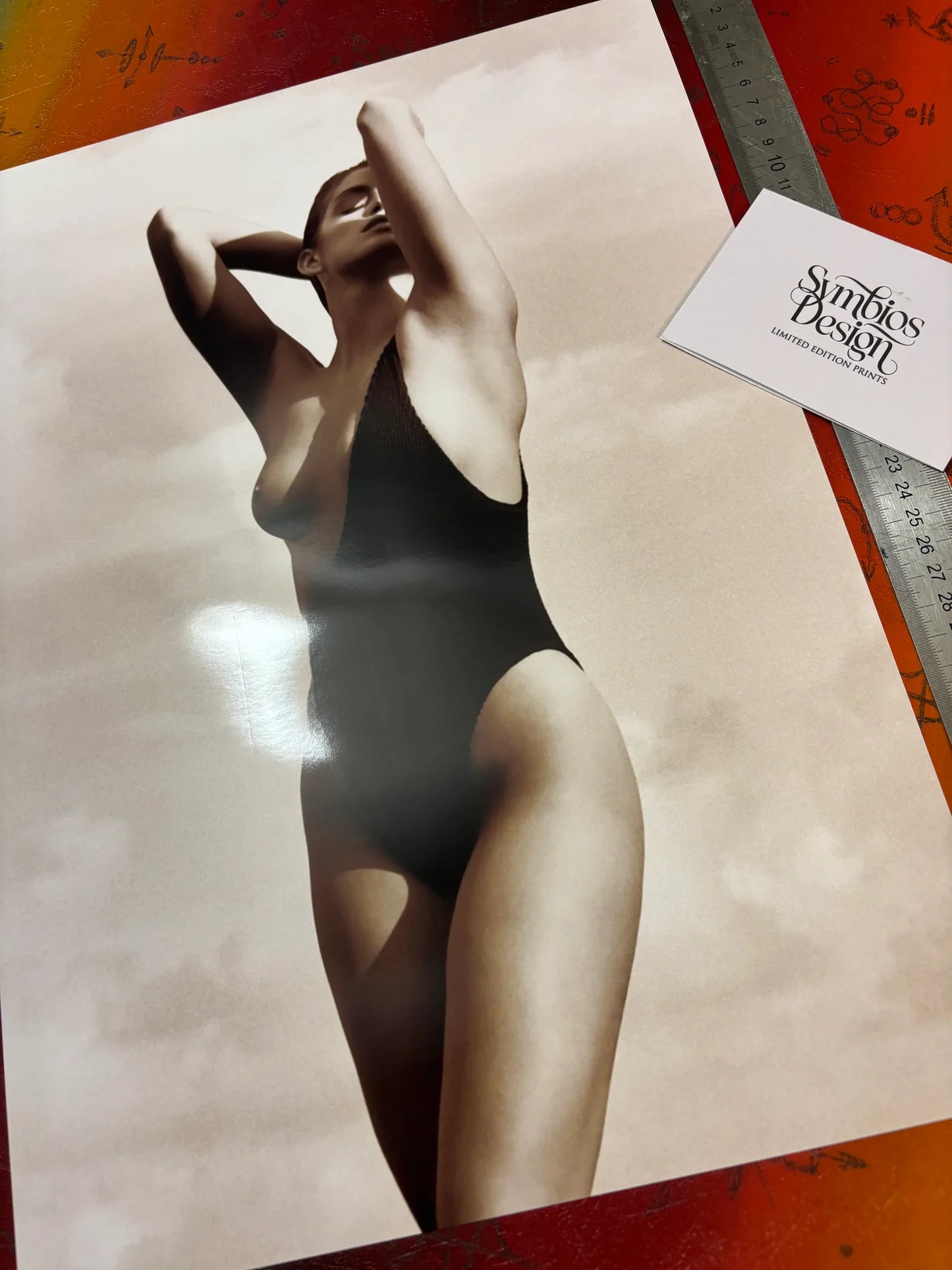 CINDY CRAWFORD - Symbios Design - Rare glossy print
