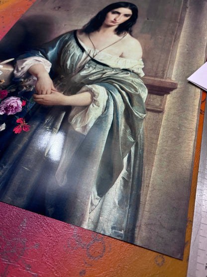 FRANCESCO HAYEZ - MELANCHOLIE - Symbios Design - Rare Glossy Print