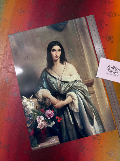 FRANCESCO HAYEZ - MELANCHOLIE - Symbios Design - Rare Glossy Print