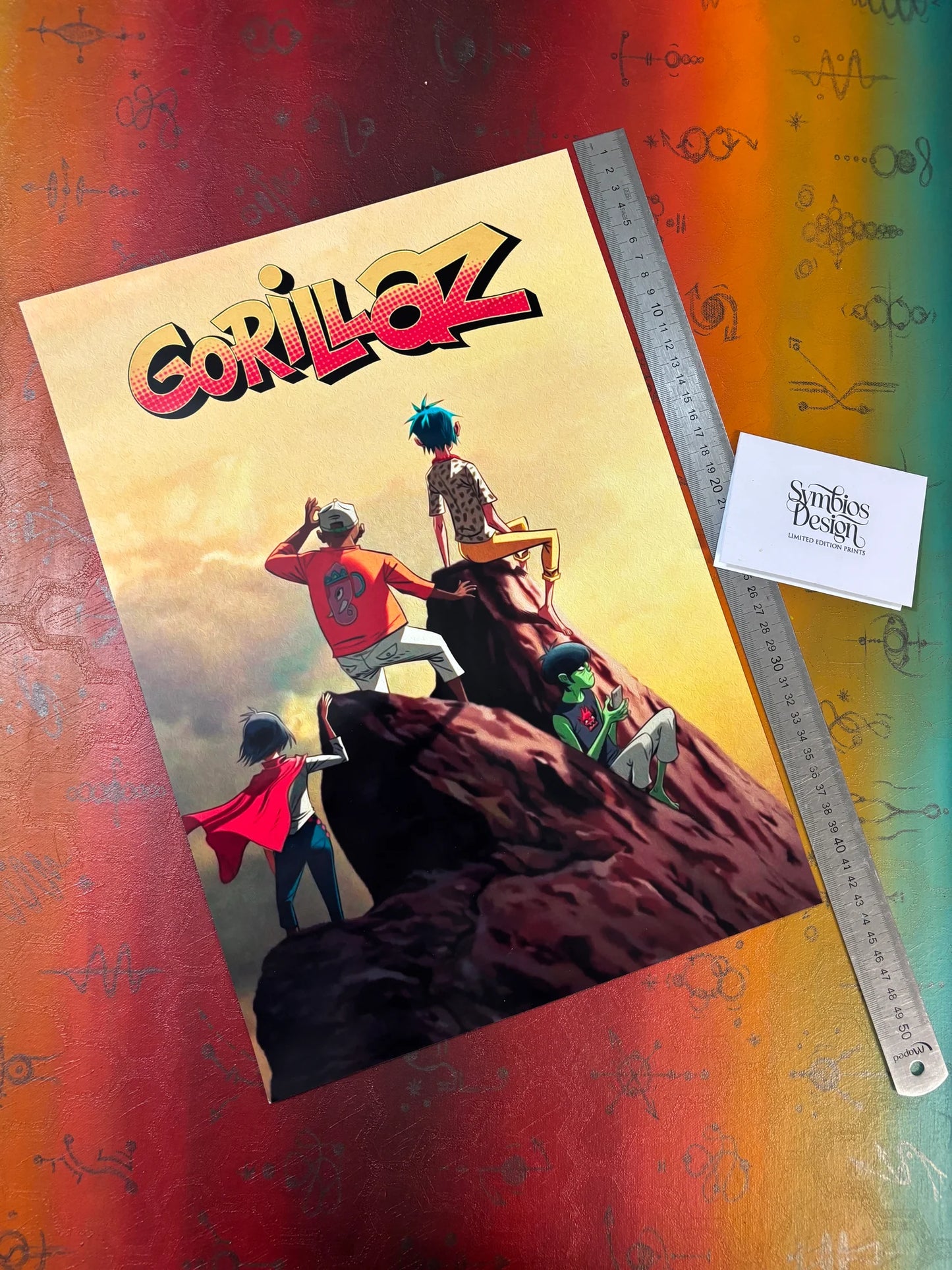 GORILLAZ - THE MOUNTAIN - Symbios Design - Rare Glossy Print
