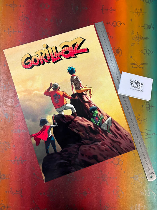 GORILLAZ - THE MOUNTAIN - Symbios Design - Rare Glossy Print