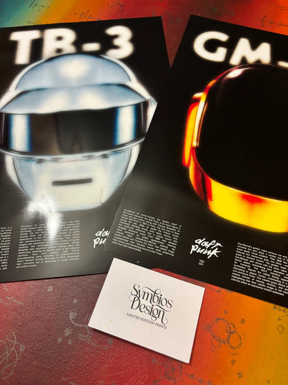 DAFT PUNK - POSTER DUO - Symbios Design - Rare Glossy Print
