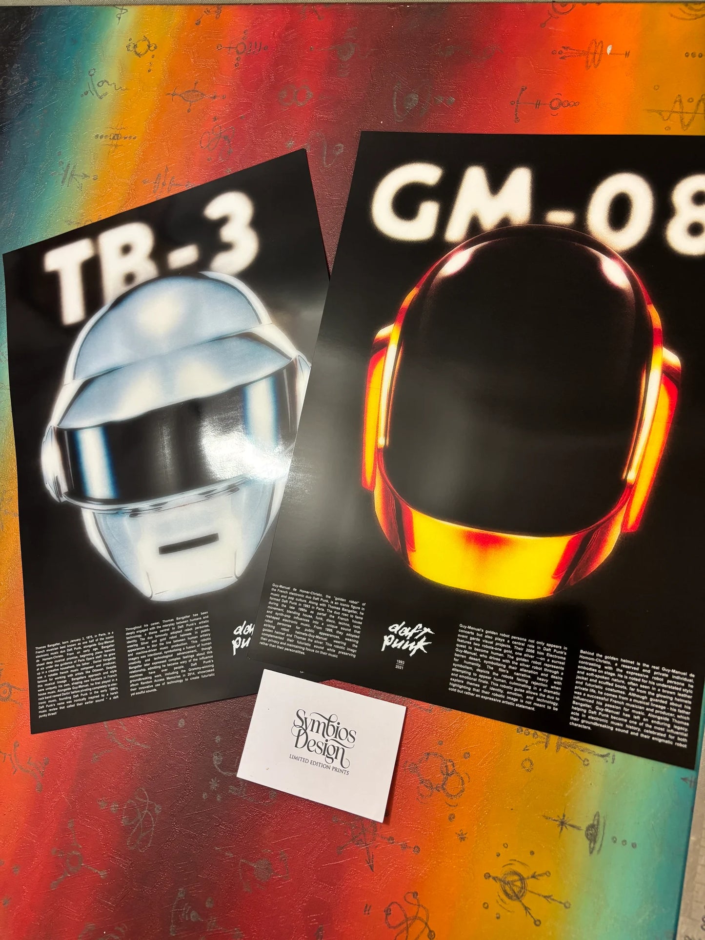 DAFT PUNK - POSTER DUO - Symbios Design - Rare Glossy Print