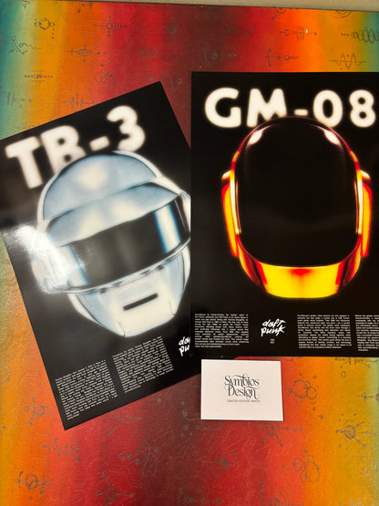 DAFT PUNK - POSTER DUO - Symbios Design - Rare Glossy Print