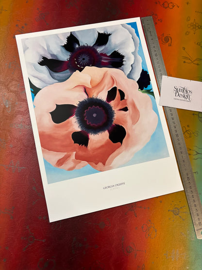 GEORGIA O'KEEFFE - POPPIES - Symbios Design - Rare Glossy Print