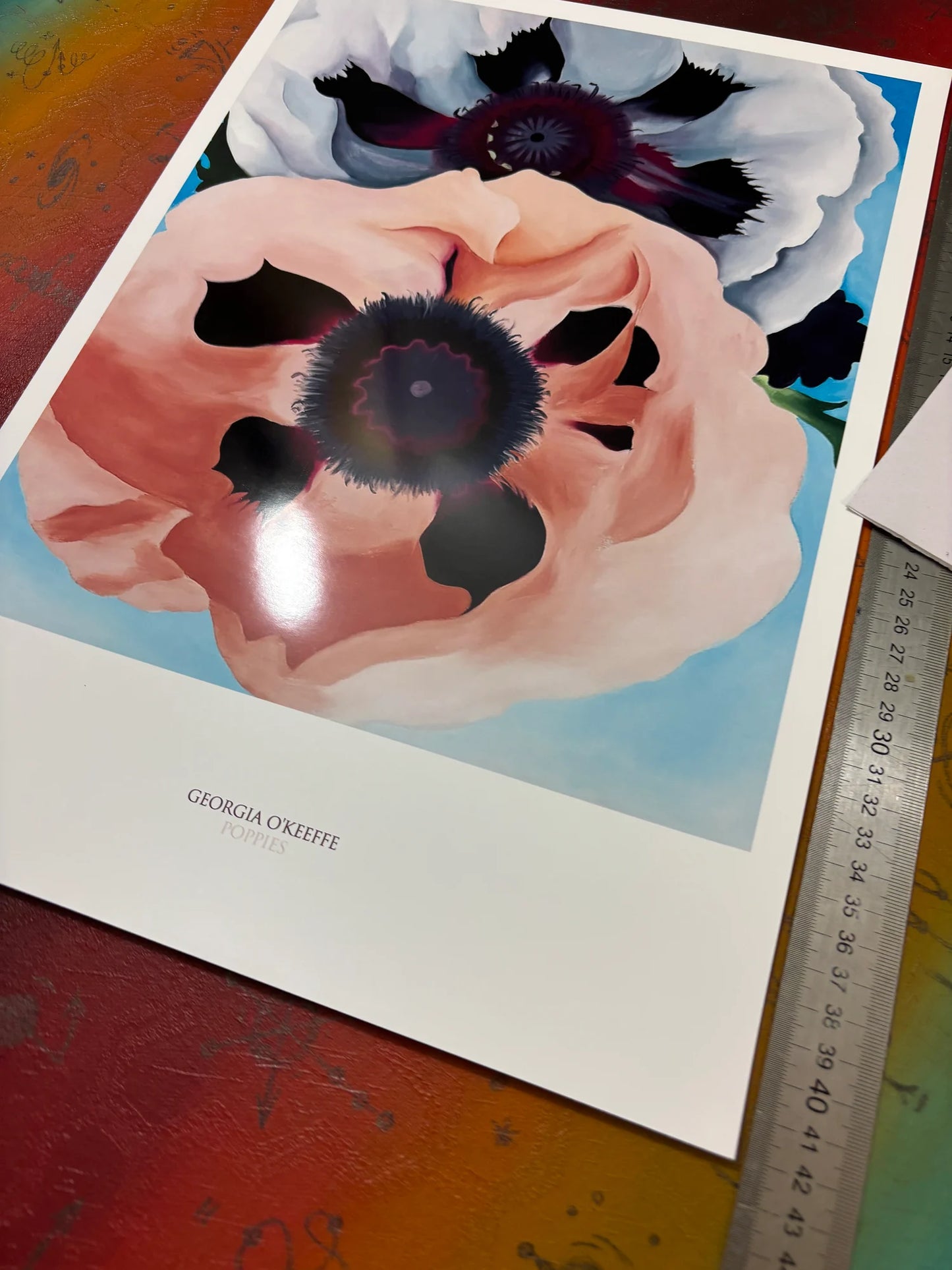 GEORGIA O'KEEFFE - POPPIES - Symbios Design - Rare Glossy Print