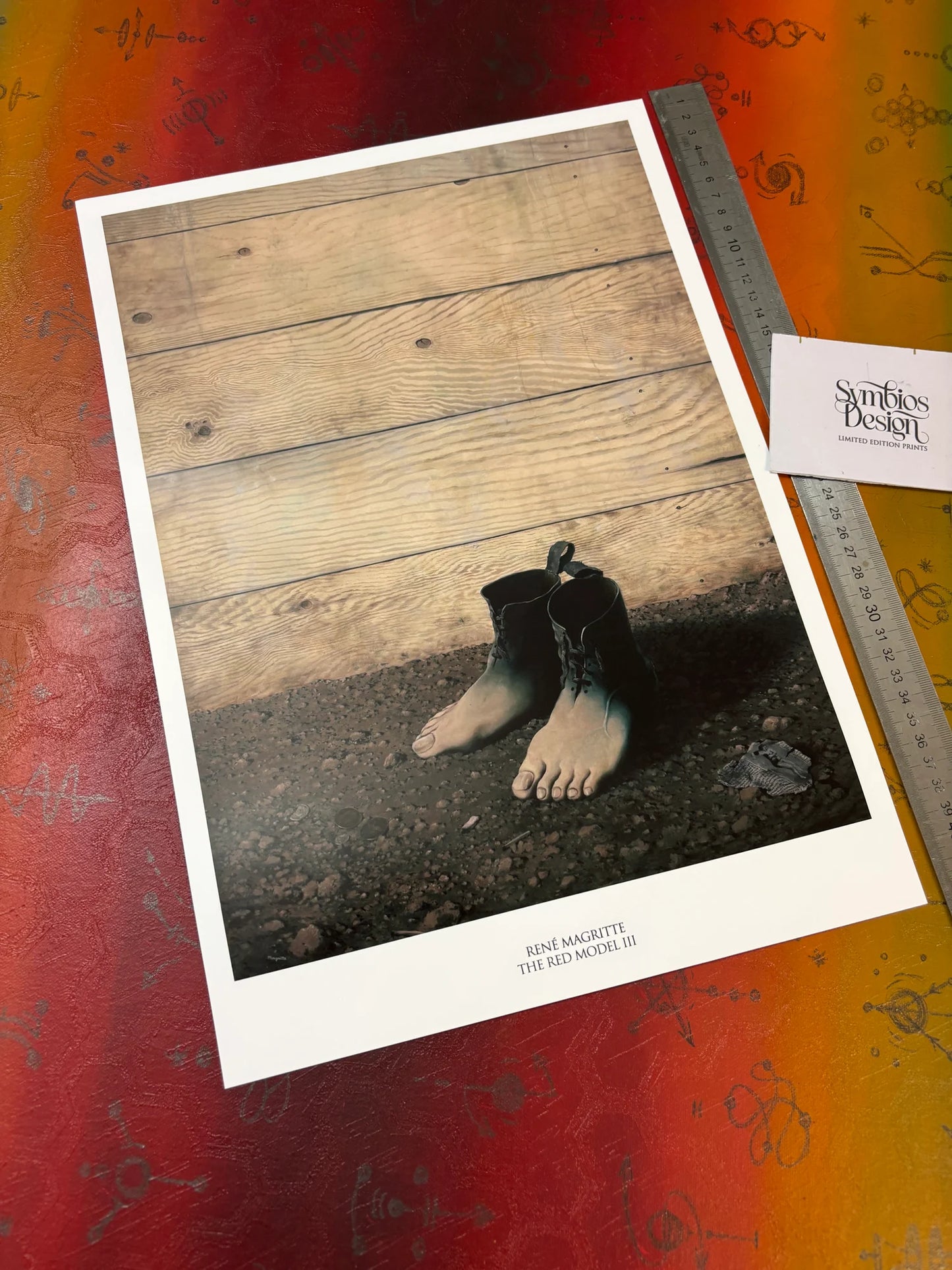 RENE MAGRITTE - THE RED MODEL III - Symbios Design - Rare Glossy Print