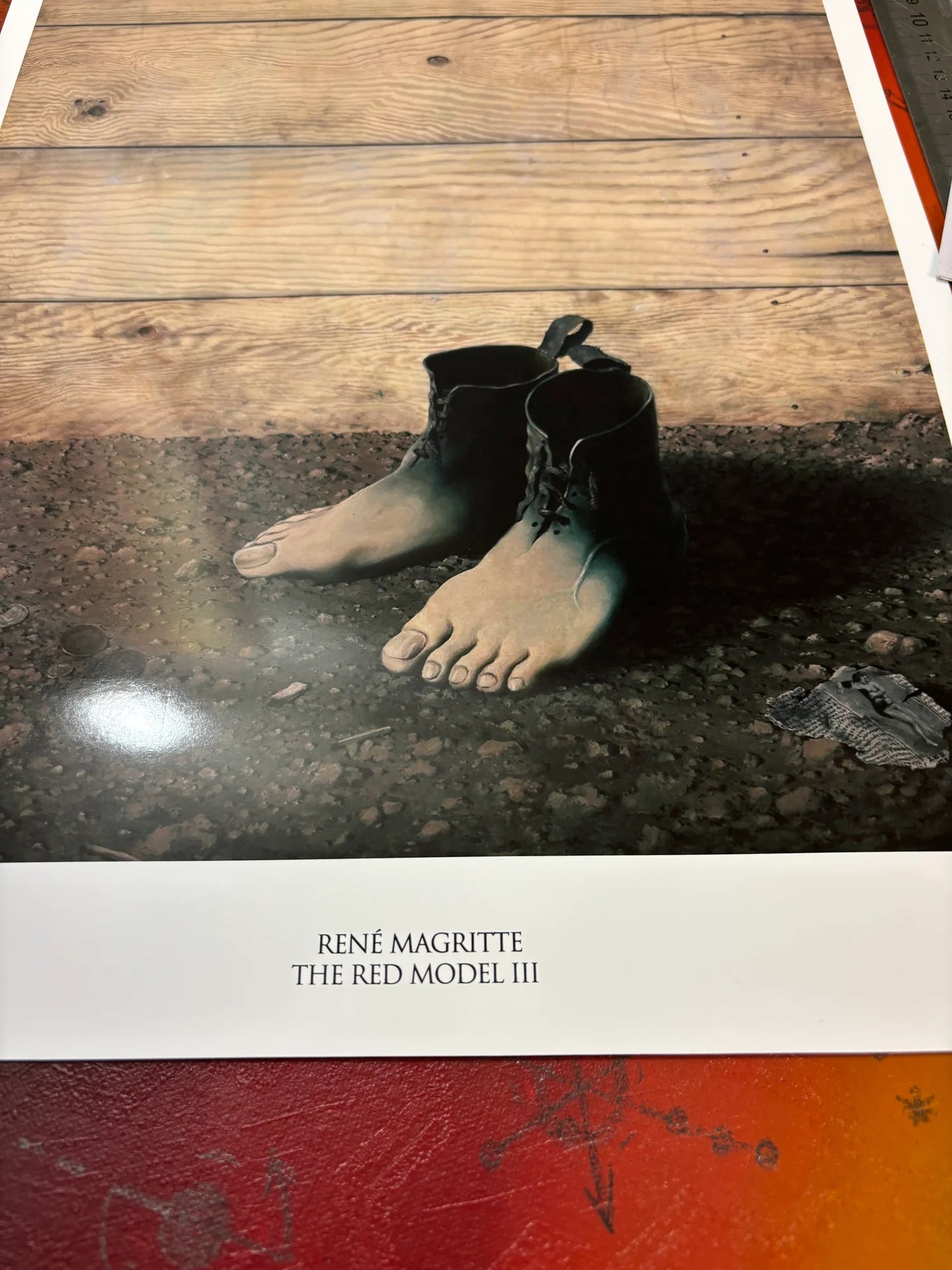 RENE MAGRITTE - THE RED MODEL III - Symbios Design - Rare Glossy Print