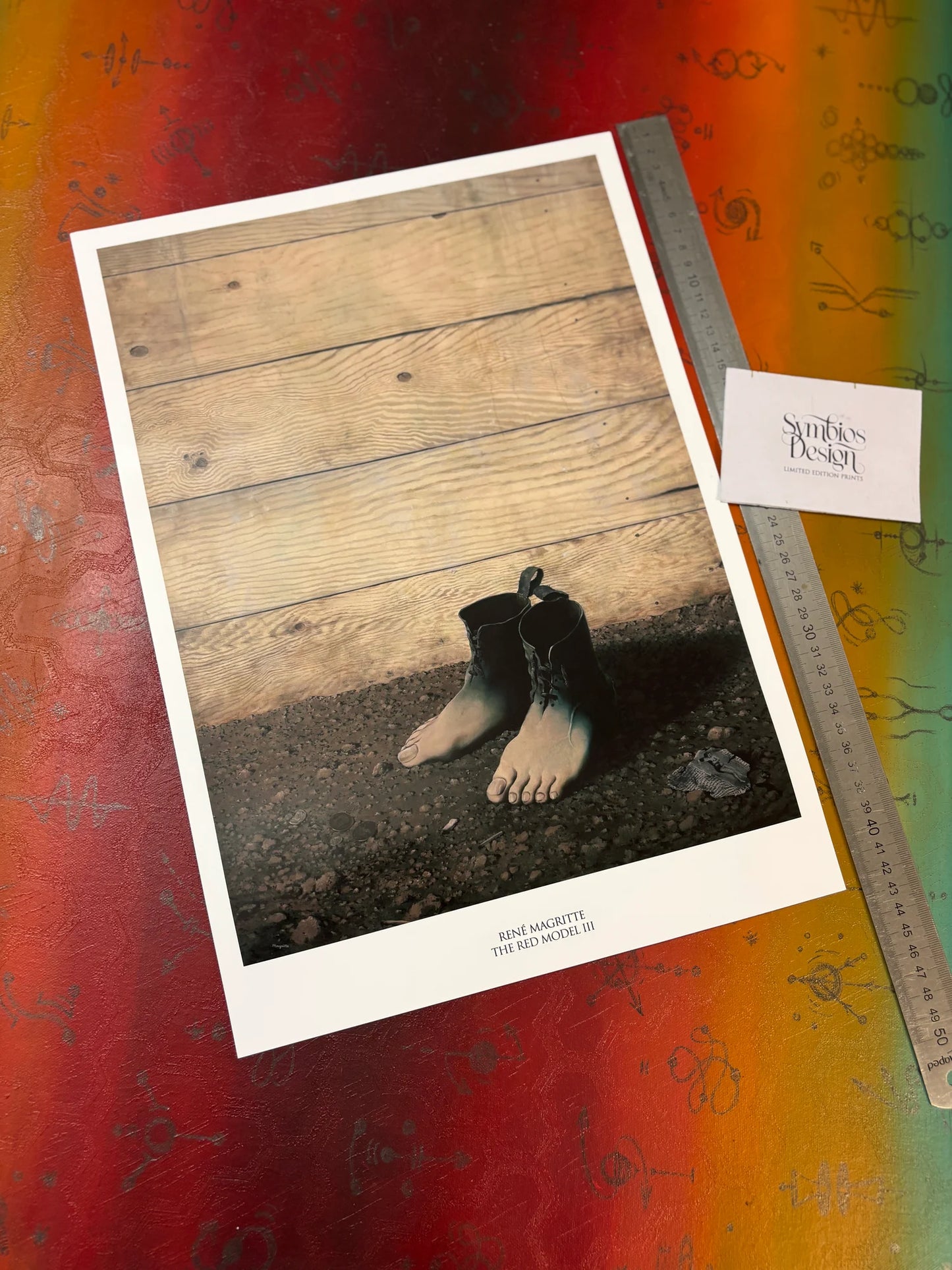 RENE MAGRITTE - THE RED MODEL III - Symbios Design - Rare Glossy Print