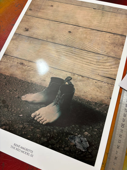 RENE MAGRITTE - THE RED MODEL III - Symbios Design - Rare Glossy Print