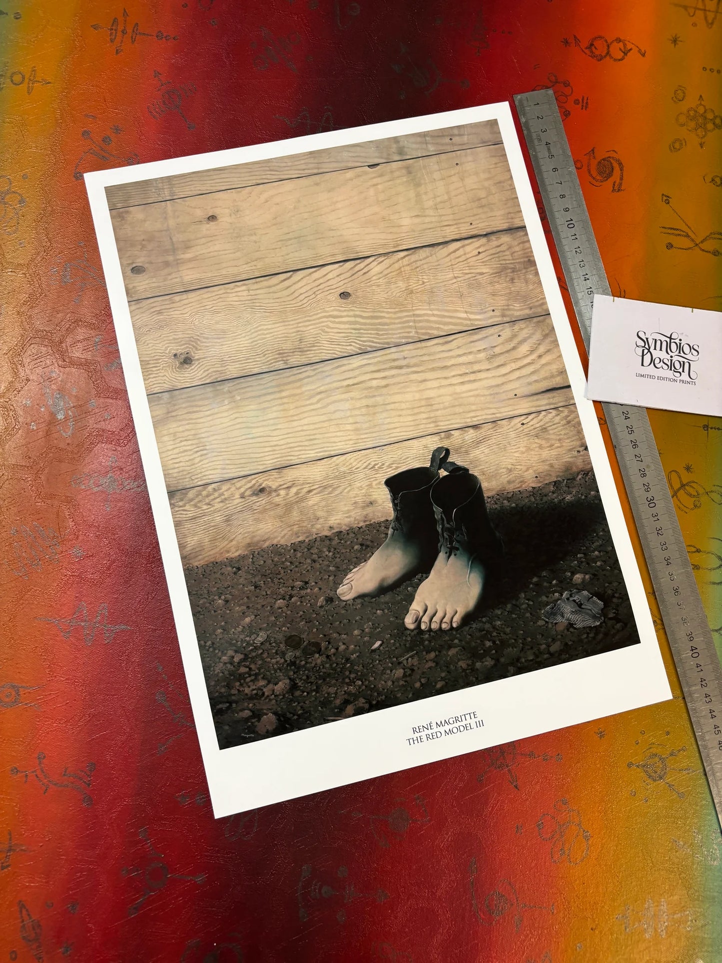 RENE MAGRITTE - THE RED MODEL III - Symbios Design - Rare Glossy Print