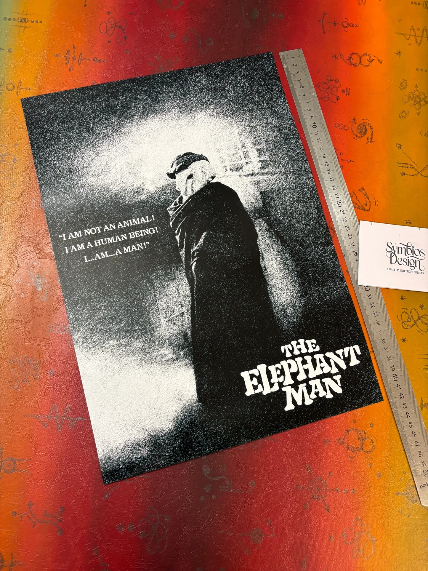 DAVID LYNCH - L'HOMME ÉLÉPHANT - AFFICHE D'ART BRILLANTE